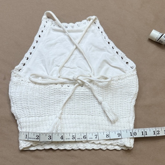 Hollister White Crochet Tank Top Size XSmall - Picture 5 of 6